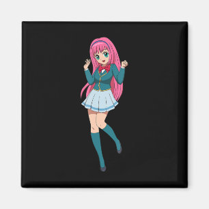 Anime Girl Cute Waifu Japanese Cartoon Character Magnet