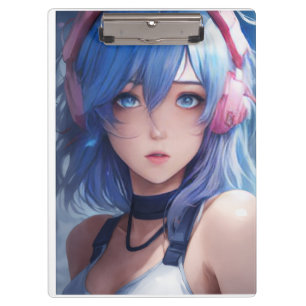 Anime girl design trendy stylish clipboard