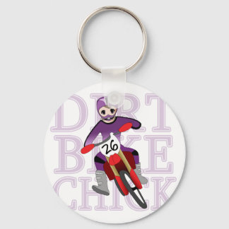 Anime Girl Dirt Bike Chick Keychain