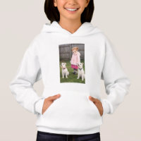 Anime Girl & Dogs Cute Hoodie for Girls