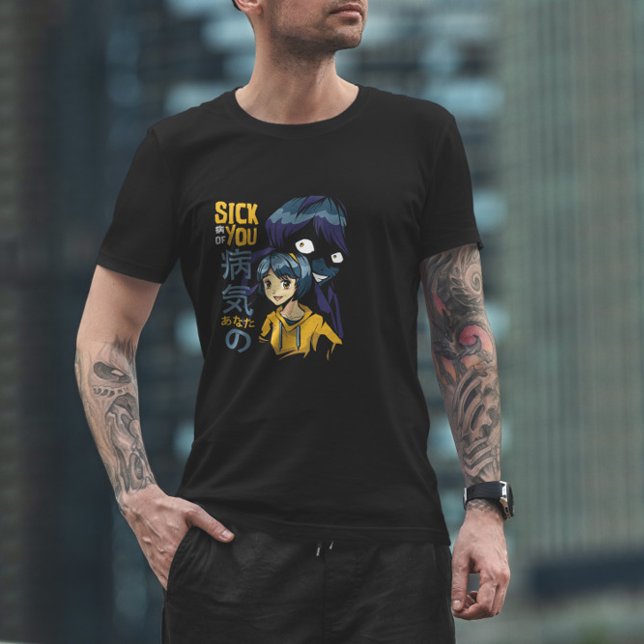 Anime Girl Evil Shadow   T-Shirt (Creator Uploaded)