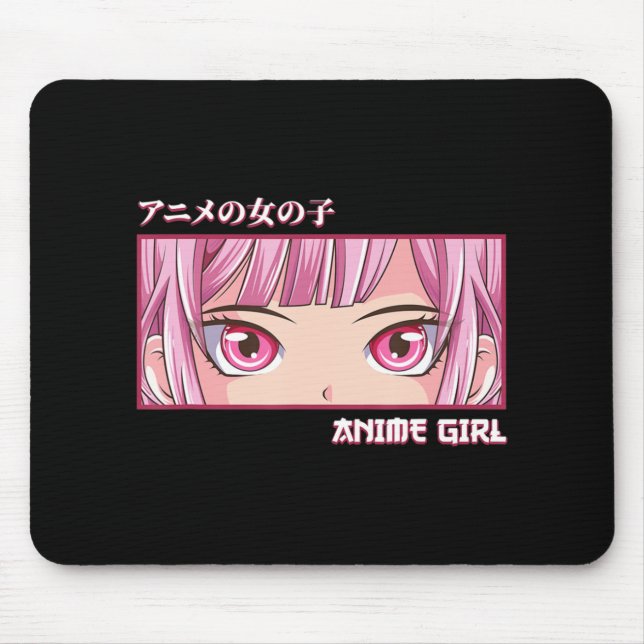 Anime Girl Eyes Japanese Japan Art Aesthetic Anime Mouse Mat (Front)