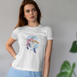 Anime Girl Fire And Water Swords T-Shirt