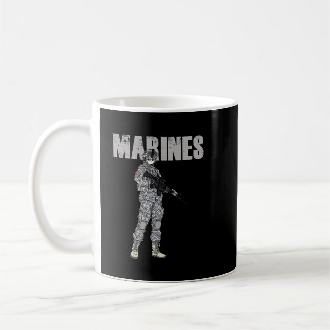 Anime Girl Gun _ American soldier Classic   Coffee Mug (Left)