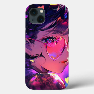 Anime Girl Hearts iPhone 13 Case