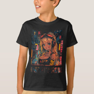 Anime Girl Japan Back Printed Graphic T-Shirt