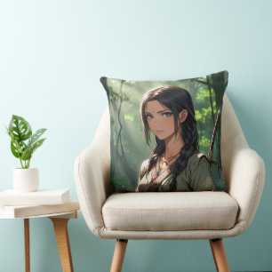 Anime Girl Jungle Booktoker Tribe Gift book lover Cushion