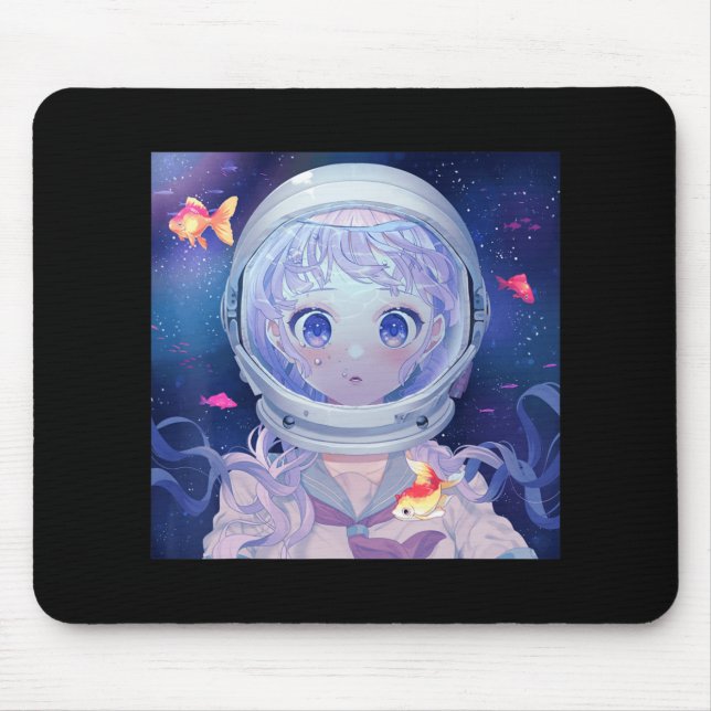 Anime Girl Kawaii Aesthetic Japanese Otaku  Mouse Mat (Front)