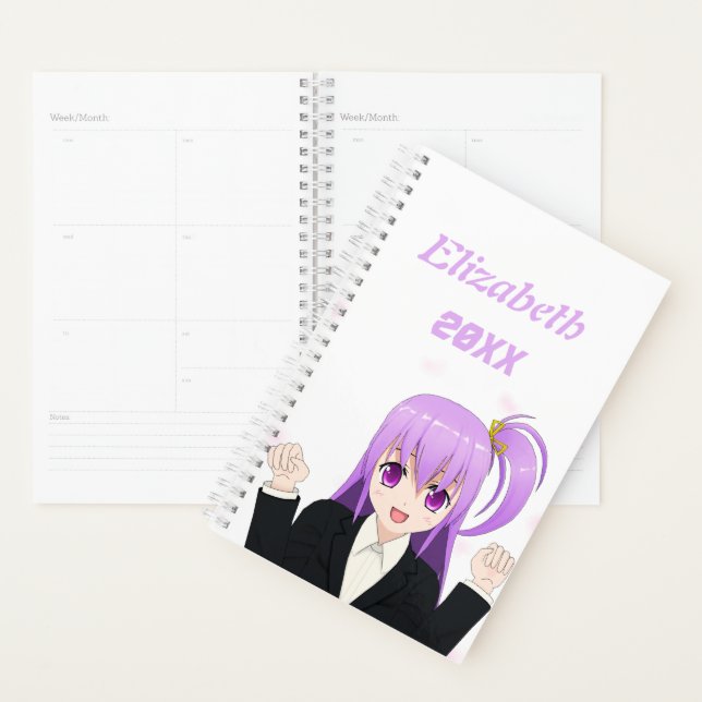 Anime Girl kawaii cute pink 2022 Planner (Display)