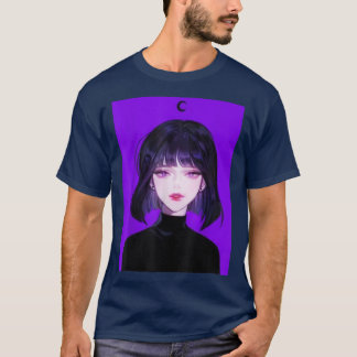 Anime Girl Kawaii Gothic Waifu Aesthetic T-Shirt