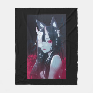 Anime Girl Kawaii Waifu Aesthetic Japanese Manga O Fleece Blanket