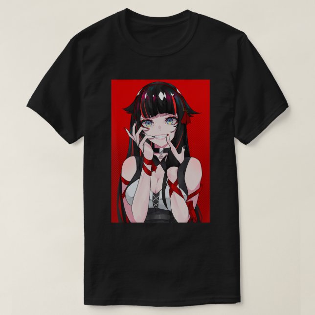 Anime Girl Kawaii Waifu Aesthetic Japanese Manga O T-Shirt (Design Front)