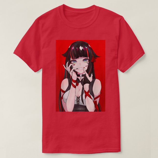 Anime Girl Kawaii Waifu Aesthetic Japanese Manga O T-Shirt (Design Front)