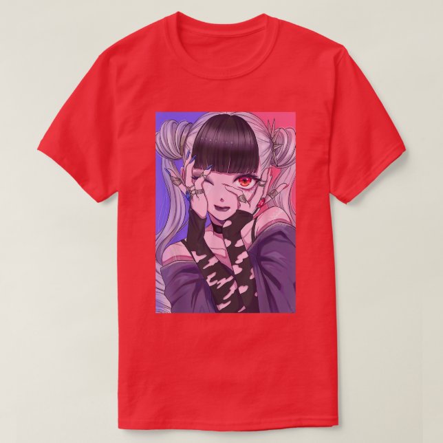 Anime Girl Kawaii Waifu Aesthetic Japanese Otaku 1 T-Shirt (Design Front)
