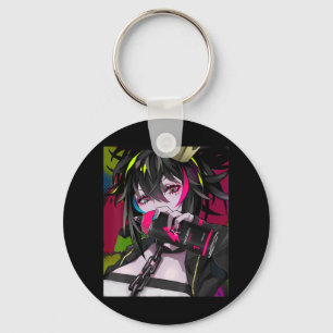 Anime Girl Kawaii Waifu Aesthetic Japanese Otaku  Key Ring