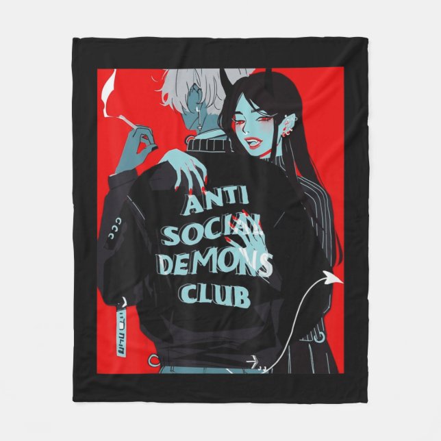 Anime Girl Kawaii Waifu Egirl Aesthetic Japanese O Fleece Blanket (Front)