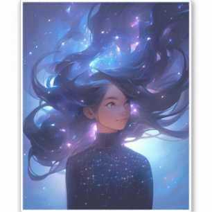 Anime Girl Made Of Stars