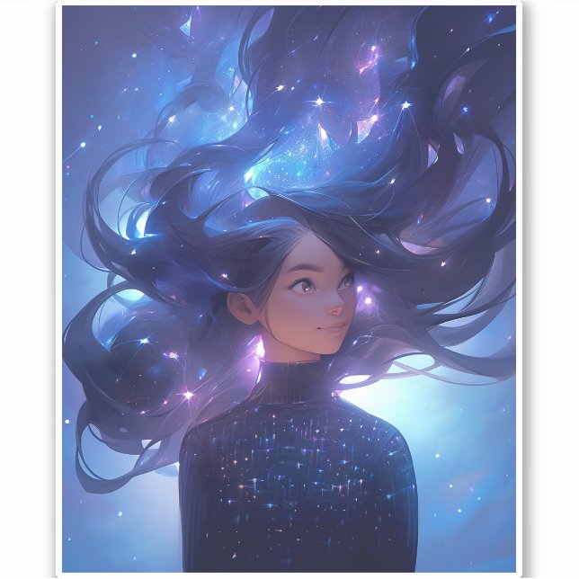 Anime Girl Made Of Stars (Front)