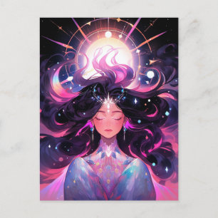 Anime Girl Magical Princess Postcard