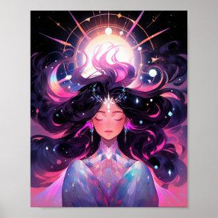 Anime Girl Magical Princess Poster