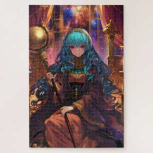 Anime Girl Magician Fantasy Jigsaw Puzzle