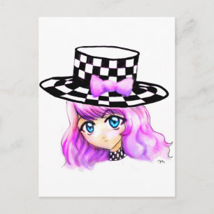 Anime Girl Manga Punk Lolita Harajuku Gothic Style Postcard