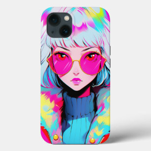 Anime Girl Modern Colourful Art iPhone 13 Case