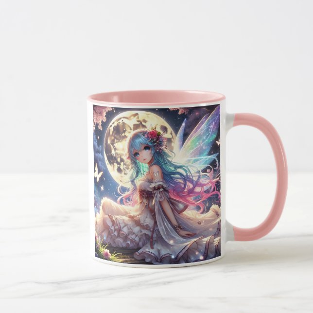 Anime Girl Moon Fairy Princess in Garden Mug (Right)