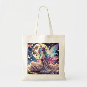 Anime Girl Moon Fairy Princess in Garden Tote Bag