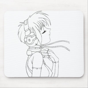 Anime Girl Mouse Mat