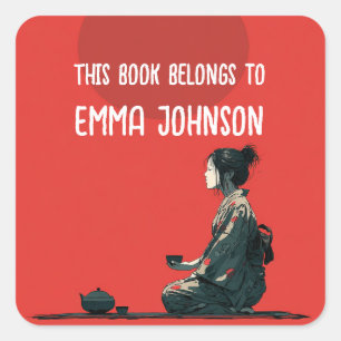 Anime Girl Name Sticker   Back-to-School Label