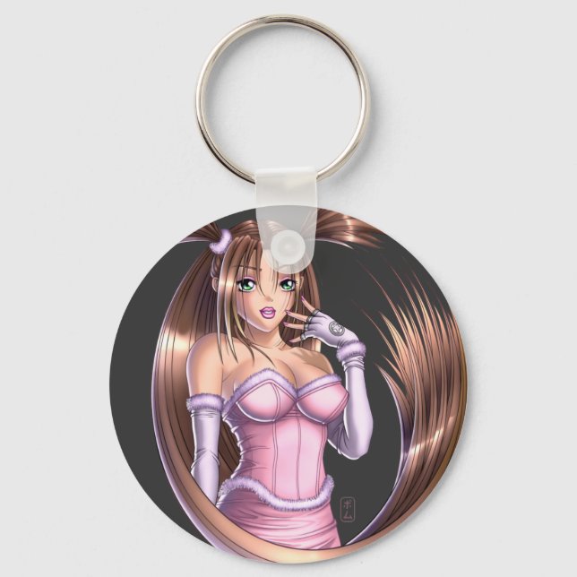 Anime Girl - Nikki Key Ring (Front)