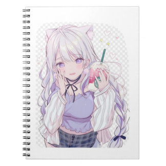 Anime girl notebook