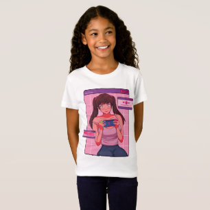 Anime Girl on Phone T-Shirt