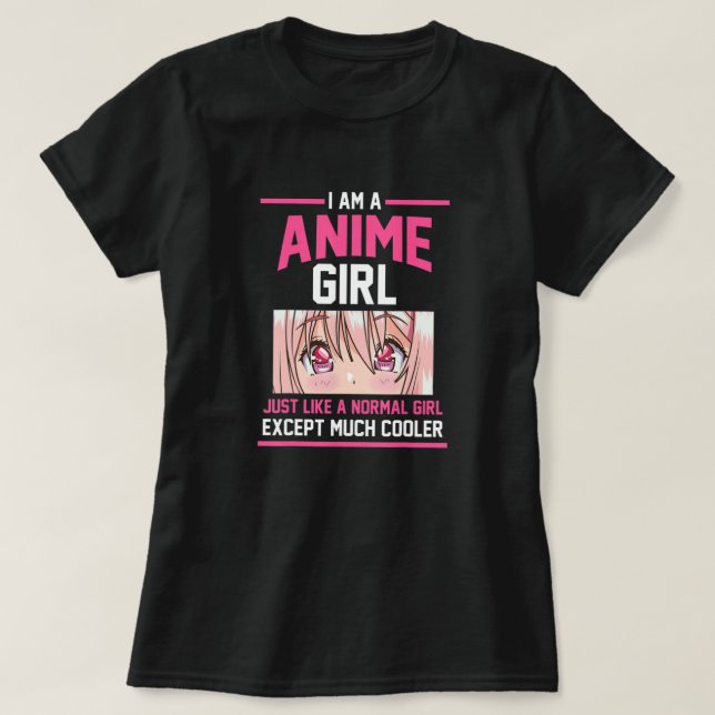 Anime Girl Otaku T-Shirt (Design Front)