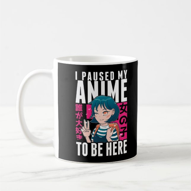Anime Girl Otaku Teen Japanese Manga Fan Coffee Mug (Left)