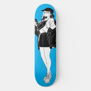 Anime Girl Out On Town Skateboard Deck
