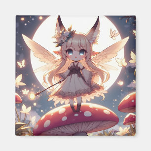 Anime Girl Pixie Hippie Moon Fairy Magnet