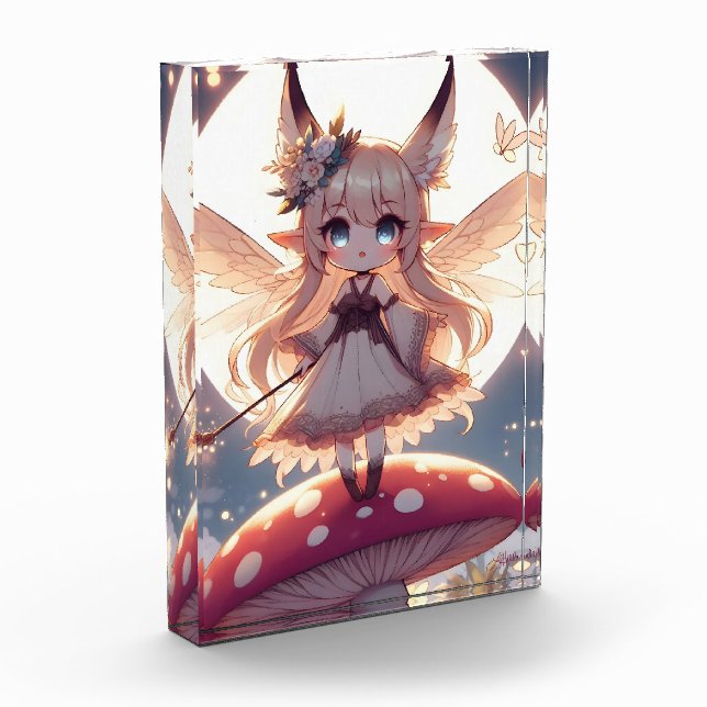 Anime Girl Pixie Hippie Moon Fairy Photo Block (Left)