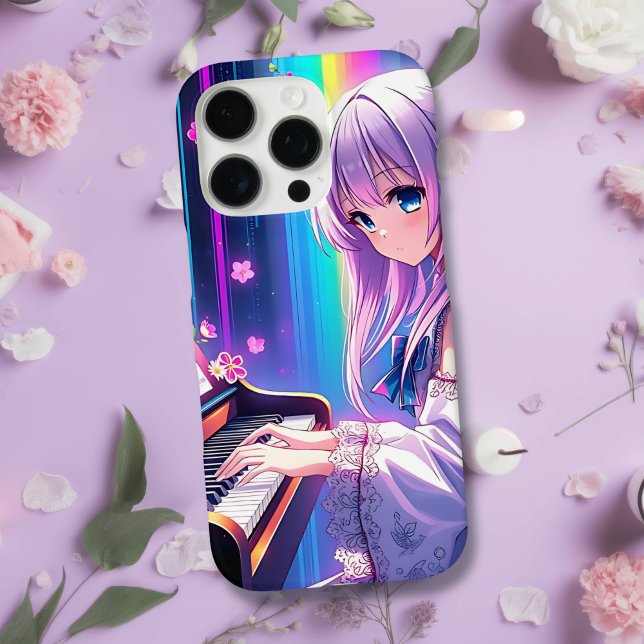 Anime Girl Playing Piano   Case-Mate iPhone Case (Creator Uploaded)