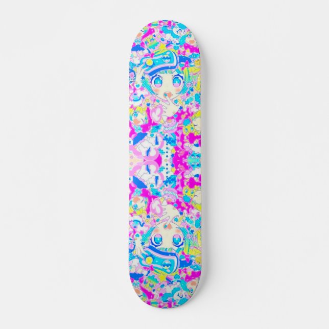 Anime Girl Remix Skate Deck 2023 (Front)