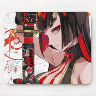 Anime girl Samurai Mouse Mat