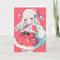 Anime Girl Santa Claus Kawaii