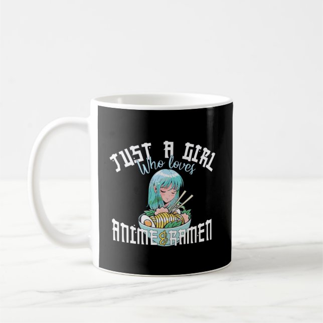 Anime Girl Shirt Just A Girl Who Loves Anime And R Coffee Mug (Left)