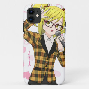 Anime Girl Singing Karaoke Customisable Phone Case