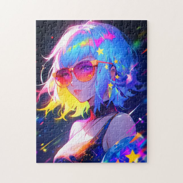 Anime Girl Stars Jigsaw Puzzle (Vertical)