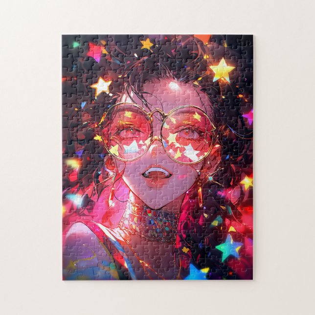 Anime Girl Stars Jigsaw Puzzle (Vertical)