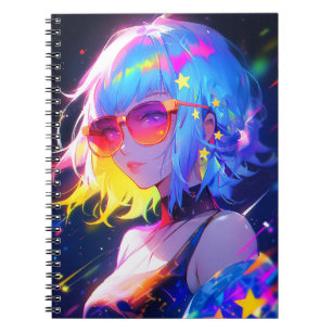 Anime Girl Stars Notebook