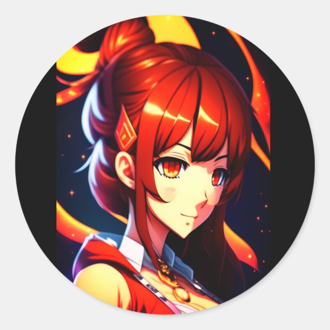 Anime girl sticker (Front)