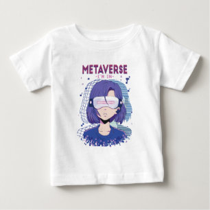 Anime girl virtual reality glasses Baby T-Shirt